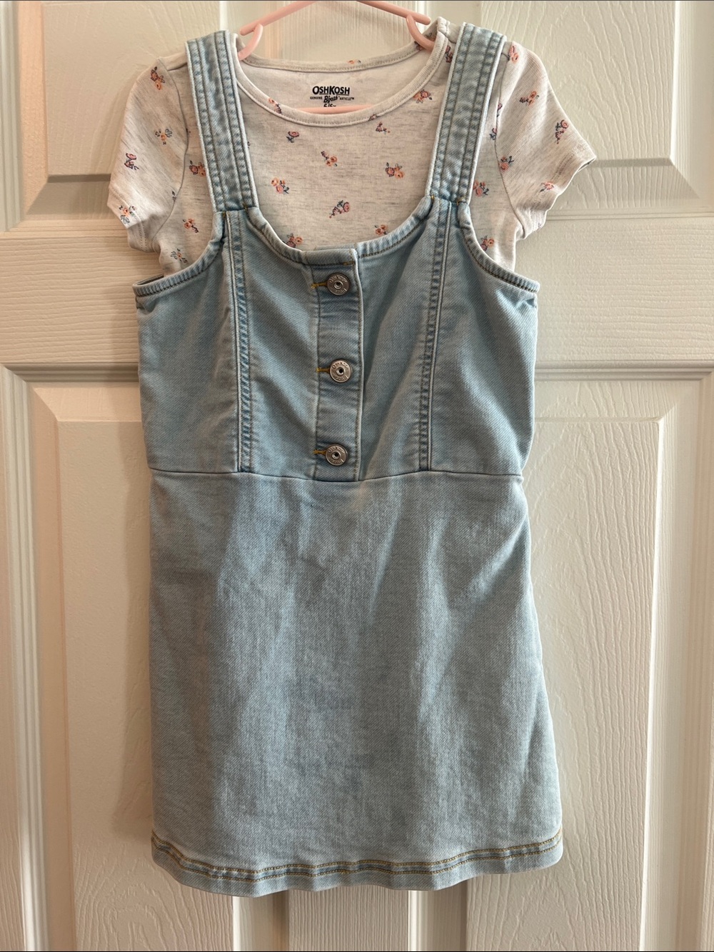 OshKosh B'gosh Light Blue Denim Overall Dress